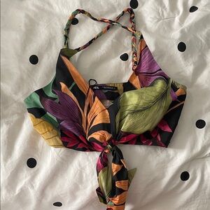 Zara XS BNWT 100% cotton crop top
